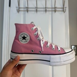 Converse Pink Canvas High-Tops